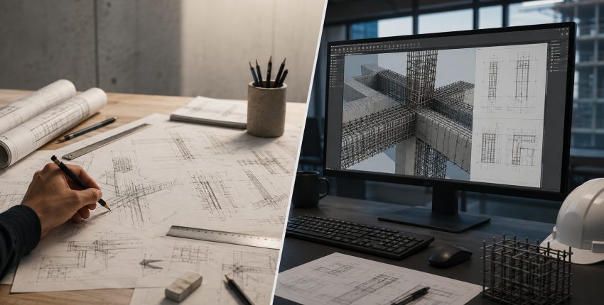 Manual vs. Software-Assisted Rebar Detailing: A Practical Comparison