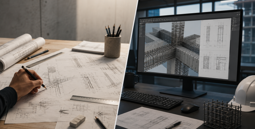 Manual vs. Software-Assisted Rebar Detailing: A Practical Comparison