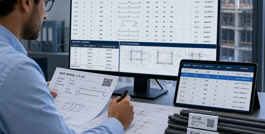 Rebar Traceability: Bar Marks, BBS & Cutting Labels